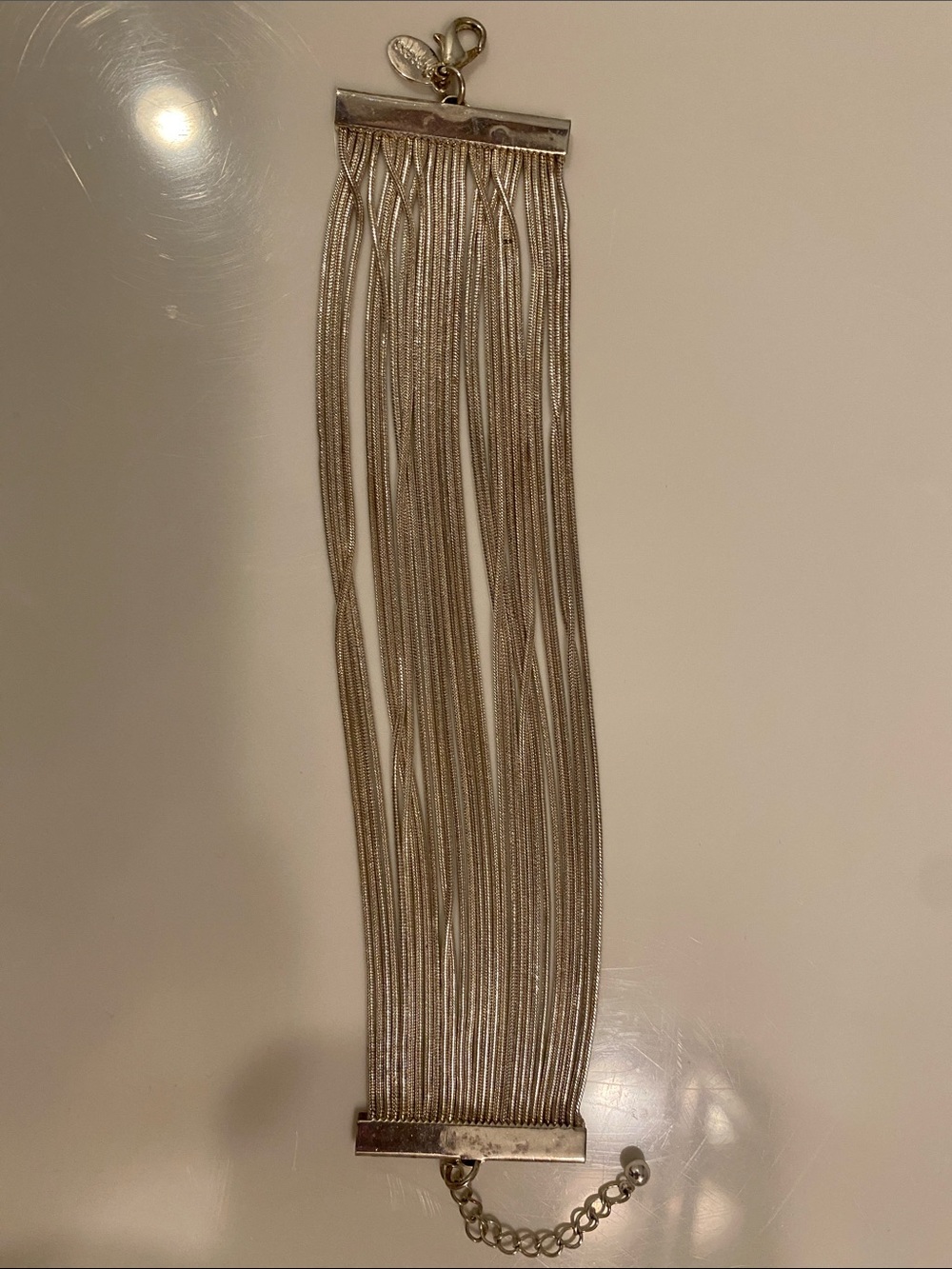 Express Silver Multi-Chain Fringe Bracelet